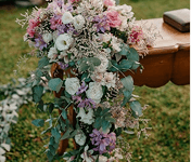 White floral wedding arrangement