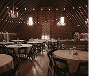Elegant wedding venue with a decorated aisle