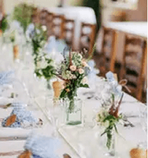 Luxury candlelit wedding reception